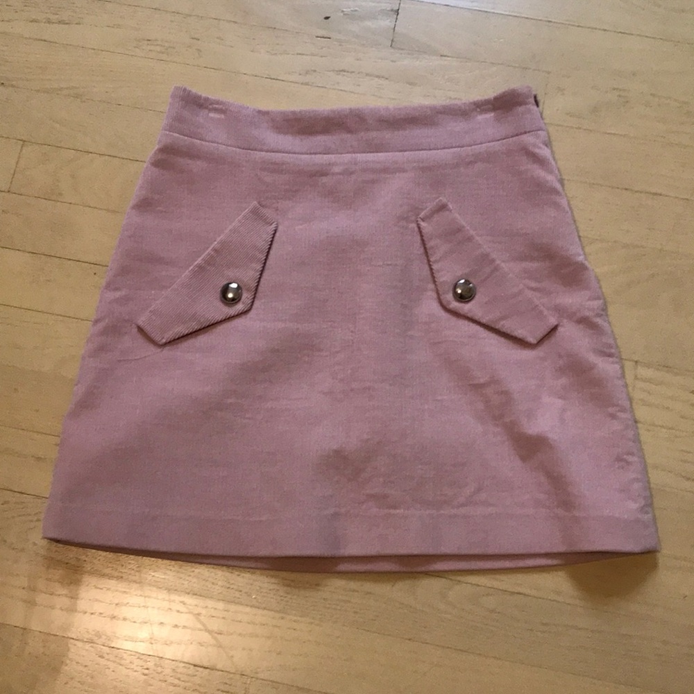 MAJE light pink a-line corduroy skirt